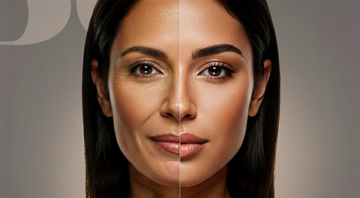 Ilustração do contorno facial